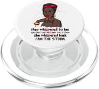 Mes De La Historia Negra Afro I Am The Storm PopSockets PopGrip para MagSafe