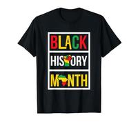 Mes de la Historia Negra Afroamericano Puño de Poder Á Camiseta gráfica económica, Hombre, Negro, XL