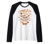 Mes de la Historia Negra del Mismo corazón Melanina afroamericana Camiseta Manga Raglan