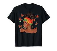 Mes de la Historia Negra Mariposa Afroamericana Junet Camiseta