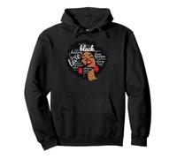 Mes de la Historia Negra Octubre Febrero Afro Word Sudadera con Capucha