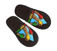 Mes De La Historia Negra Pantuflas De Invierno Casual Pantuflas De Casa Suaves Zapatillas De Estar Para Mujer Spa Hombre L