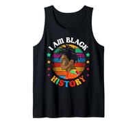 Mes de la Historia Negra Soy Negro Historia Afro Africano Negro Camiseta sin Mangas