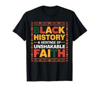 Mes de la Historia Negra Una Herencia de Fe Inquebrantable Camiseta