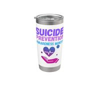 Mes de la Prevención del Suicidio Hombres, Mujeres, Niños, Niñas Vaso térmico de acero inoxidable de doble pared
