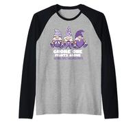 Mes de los Cuidadores Familiares Gnomo Uno Lucha Solo Camiseta Manga Raglan