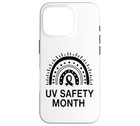 Mes de Seguridad UV Boho Rainbow - Prevención del cáncer de Piel Carcasa para iPhone 16 Pro