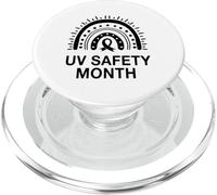 Mes de Seguridad UV Boho Rainbow - Prevención del cáncer de Piel PopSockets PopGrip para MagSafe