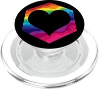 Mes del Orgullo del Orgullo LGBT con Bandera de corazón PopSockets PopGrip para MagSafe
