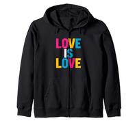 Mes del Orgullo Gay Love is Love Rainbow Pride Cool LGBTQ+ Sudadera con Capucha