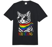 Mes del Orgullo LGBTQ Cat Comfort Colors Adult Heavyweight T-Shirt