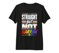 Mes del Orgullo LGBTQ Straight But Not Narrow Proud Ally Camiseta Premium