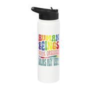 Mes del Orgullo, Seres Humanos, 100% orgánico, Derechos Stainless Steel Insulated Water Bottle