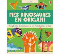 Mes dinosaures en origami: Avec 75 feuilles de papier à plier et un livre d'instructions étape par étape