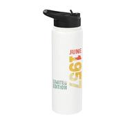 Mes Junio 1957 Año 1957 Retro 1957 Vintage 1957 Desde 1957 Stainless Steel Insulated Water Bottle