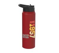 Mes Junio 1957 Año 1957 Retro 1957 Vintage 1957 Desde 1957 Stainless Steel Insulated Water Bottle