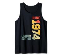 Mes Junio 1974 Año 1974 Retro 1974 Vintage 1974 Desde 1974 Camiseta sin Mangas