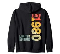 Mes Junio 1980 Año 1980 Retro 1980 Vintage 1980 Desde 1980 Sudadera con Capucha