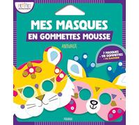 Mes masques en gommettes mousse - Animaux: Coffret avec 7 masques, 115 gommettes et du fil élastique (Petites pousses - Pochette)