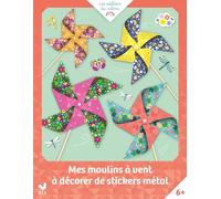Mes moulins à vent à décorer de stickers métal: Pochette avec accessoires