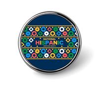 Mes Nacional de la Herencia Hispana 2025 Pines Botones redondos Insignias Broches Pin de esmalte Suministros de fiesta Decoración para sombreros Ropa Bolsos
