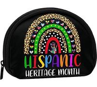 Mes Nacional de la Herencia hispana Arco Iris Banderas de Todos los países Monedero Monedero Mujeres y niñas Bolso de Moda Lindo Bolso de Cambio Titular de la Llave Monedero de Mujer Regalo