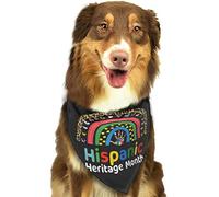 Mes Nacional de la Herencia Hispana Arco Iris Banderas de Todos los Países Primavera Perro Bandanas Niña Bulk Cachorro Pañuelo Ajustable Suave Triángulo Baberos Accesorios para Pequeños Medianos Gran