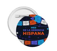 Mes Nacional de la Herencia Hispana Pines Broche redondo Botón Insignia Pegatinas Letrero Pin de metal