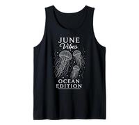 Mes Nacional del Océano Junio Vibes Ocean Edition Verano Camiseta sin Mangas