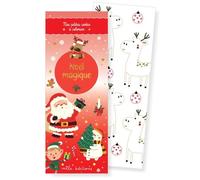 Mes petites cartes à colorier Noël magique: 35 illustrations à personnaliser