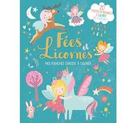 1.2.3 SOLEIL! – Láminas para colorear: Hadas y unicornios – 20 pósters desprendibles
