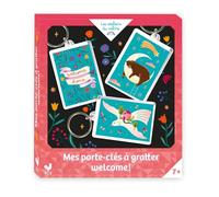 Mes porte-clés à gratter welcome !: 3 porte-clefs. Avec 1 stylet en bois
