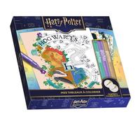 Mes tableaux à colorier Harry Potter: Avec 10 tableaux illustrés à colorier et à sublimer et 3 feutres pailletés double pointe