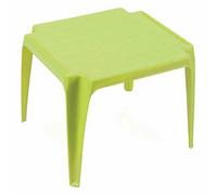 Mesa, 50x50 CM, Verde Lima Íntegramente de Plástico, Jardín Apilable Impermeable