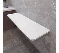 Mesa Abatible de Pared Cocina Mesa Plegable de Tablero de Densidad Espesa, Soporte Metálico Gran Capacidad de Carga Esquinas Redondeadas para Dormitorio, Cocina