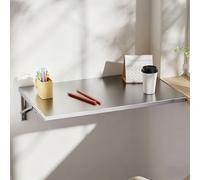 Mesa abatible montada en la pared Escritorio plegable flotante, 60 cm, 70 cm, 80 cm, 90 cm, 100 cm, 120 cm, escritorio que ahorra espacio para comedor, estudio, cocina, balcón(L40xW25cm/L16xW10in)