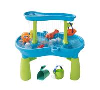 Relaxdays Mesa de Juegos acuáticos con Accesorios y cocinita, 62x57x37 cm, plástico Multicolor
