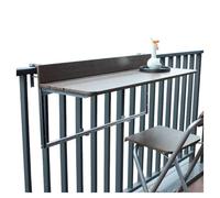 Mesa Ajustable para barandilla de Exterior, Mesa portátil para balcón y terraza, Mesa Colgante Multifuncional para Porche y Patio Trasero, Accesorios Que ahorran Espacio (47,2" x 14,6")