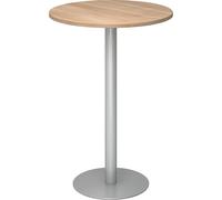Mesa alta, Ø 800 mm 1116 mm de altura, armazón plateado