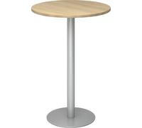 Mesa alta, Ø 800 mm 1116 mm de altura, armazón plateado