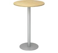 Mesa alta, Ø 800 mm 1116 mm de altura, armazón plateado