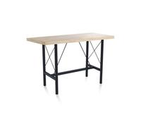 Mesa alta bistro negro - roble 160 x 100 x cm