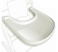 Mesa alta compatible con silla Stokke Tripp Trapp con potente superficie de succión suave, diseño curvado ergonómico, lechoso brillante, sin BPA, fácil de montar