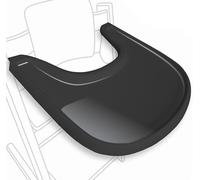 Mesa alta compatible con silla Stokke Tripp Trapp con potente superficie de succión suave, diseño curvado ergonómico, color negro brillante, sin BPA, fácil de montar