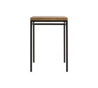 Mesa alta cuadrada en madera de mango y metal negro YPSTER