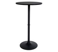 Mesa alta de bar con tablero redondo madera negro/negro ø 60 cm
