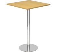 Mesa alta, L x A 800 x 800 mm 1116 mm de altura, armazón cromado