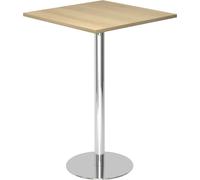 Mesa alta, L x A 800 x 800 mm 1116 mm de altura, armazón cromado