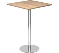 Mesa alta, L x A 800 x 800 mm 1116 mm de altura, armazón cromado