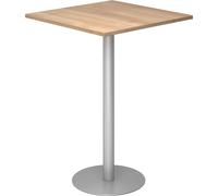 Mesa alta, L x A 800 x 800 mm 1116 mm de altura, armazón plateado